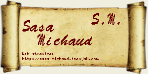 Saša Michaud vizit kartica